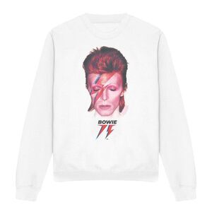 David Bowie Unisex Adult Aladdin Sane �'75 Sweatshirt / White